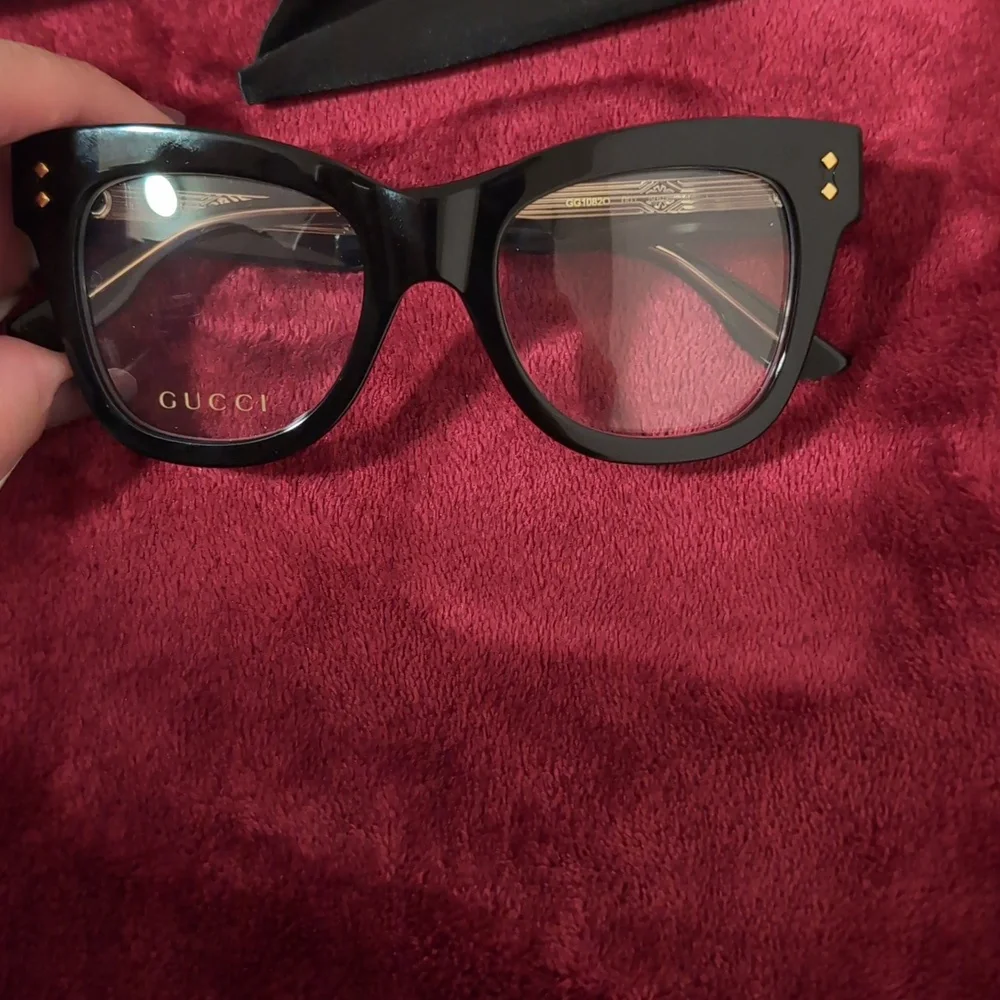 Gucci Women's Black Cat-Eye Glasses Rx - Picture 6 of 7